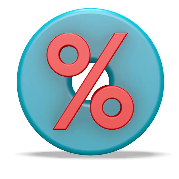 Czerwony procent — Zdjęcie stockowe
