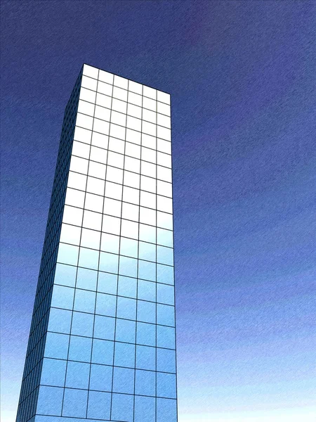 Эскиз корпоративного здания — стоковое фото