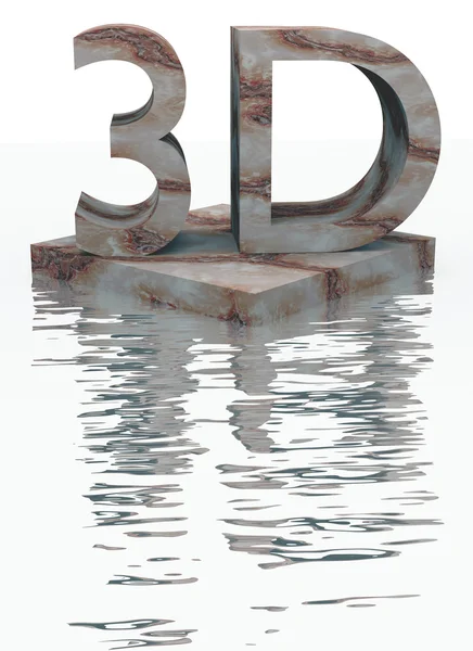 Marmo 3D-segno — Foto Stock