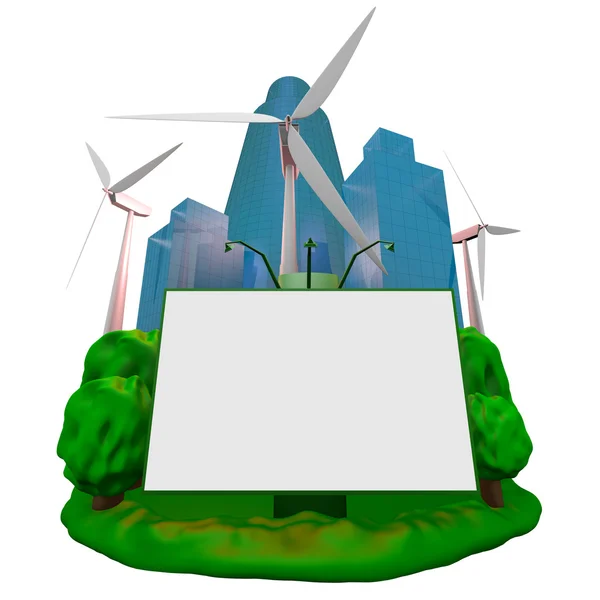 Turbinas eólicas, construção e outdoors — Fotografia de Stock