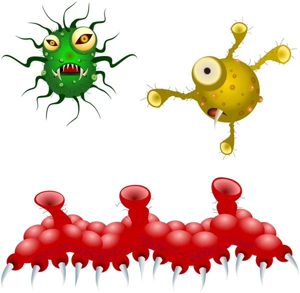 Мультфільм вірус — стоковий вектор