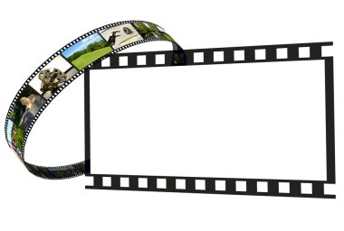 Frames of film and blank frame clipart