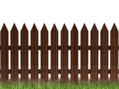 çim ile ahşap çit