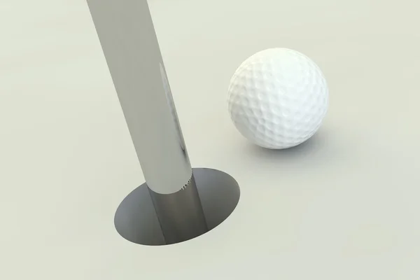 3d 高尔夫球球 — 图库照片