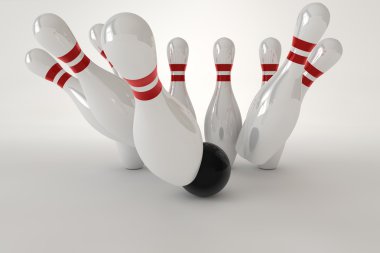 Bowling pins clipart