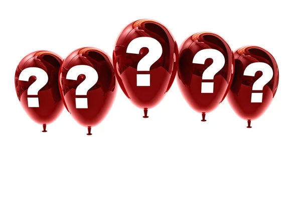 Ponto de interrogação do balão — Fotografia de Stock