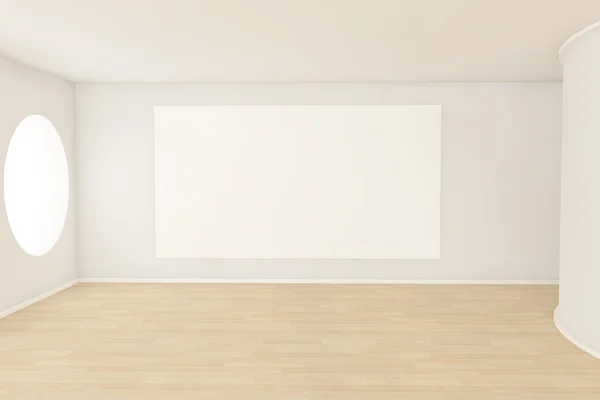 Quarto vazio com uma tela em branco — Fotografia de Stock