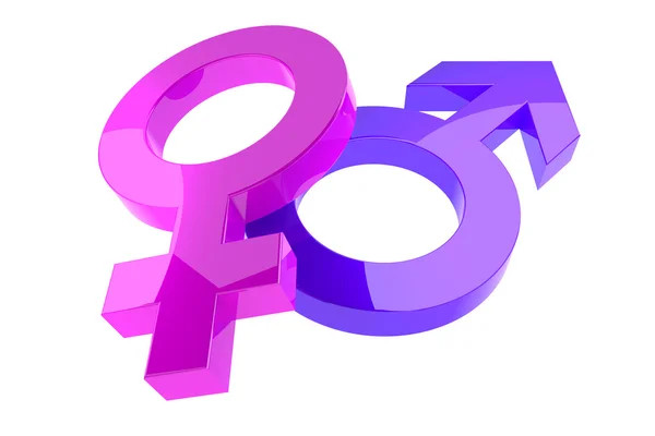 3d 的女性和男性标志 — 图库照片