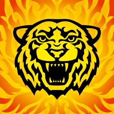 Tiger head mascot clipart