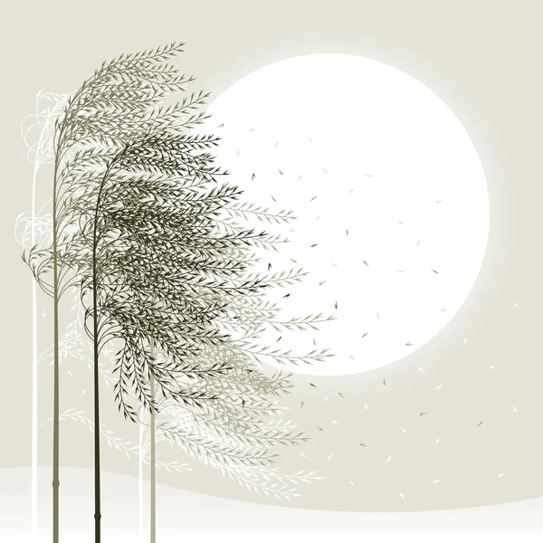 พื้นหลังต้นไม้ฤดูหนาว — ภาพเวกเตอร์สต็อก