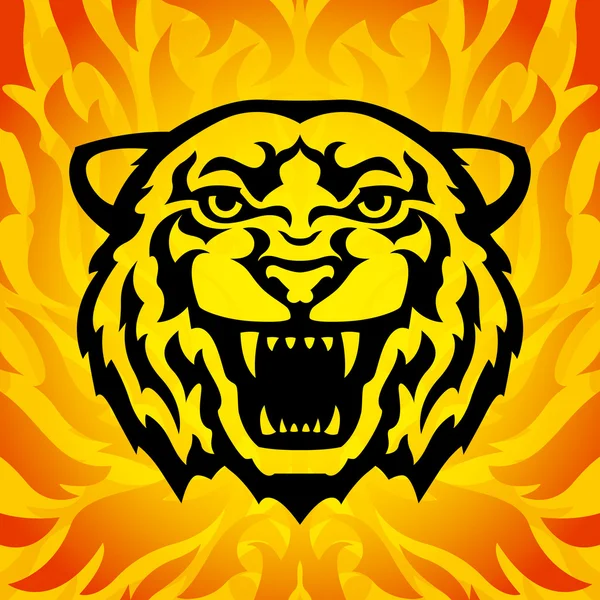 Mascote de cabeça de tigre —  Vetores de Stock