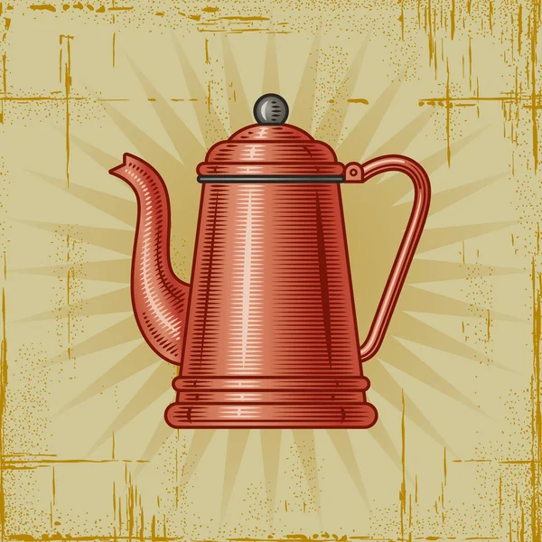 Ретро кофейник — стоковый вектор