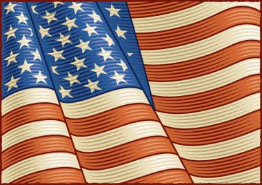 Vintage American Flag (close up) clipart