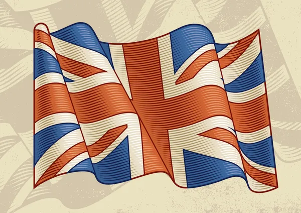 Урожай британський прапор — стоковий вектор