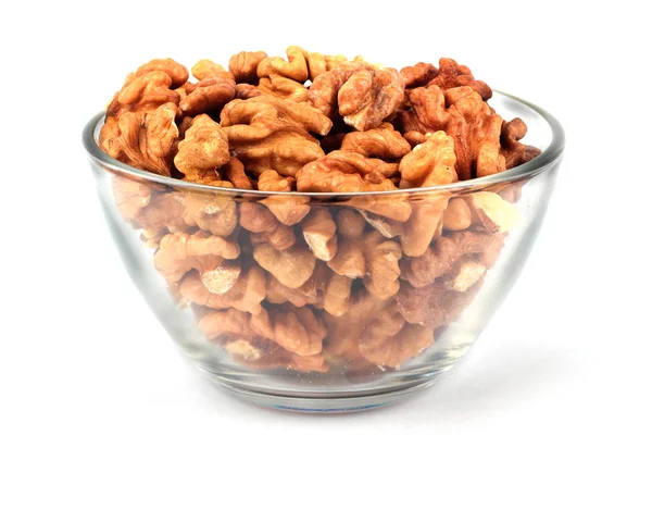 stock image Walnuts in glass plate