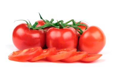Fresh tomatoes and tomatoes slices clipart
