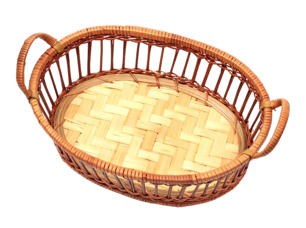 Pusty koszyk drewniany — Zdjęcie stockowe
