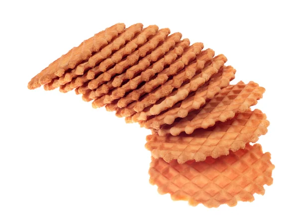 Egy halom waffle cookie-k — Stock Fotó