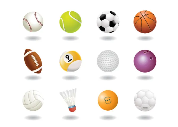 Sportovní míče ikona Stock Ilustrace