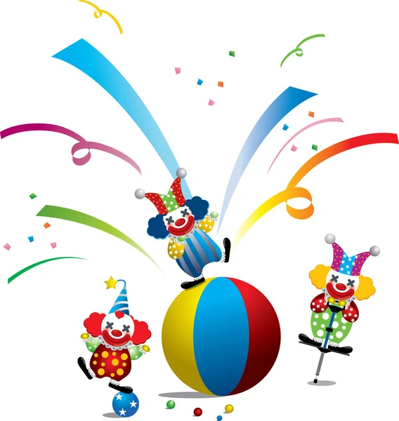 Le clown du cirque — Image vectorielle