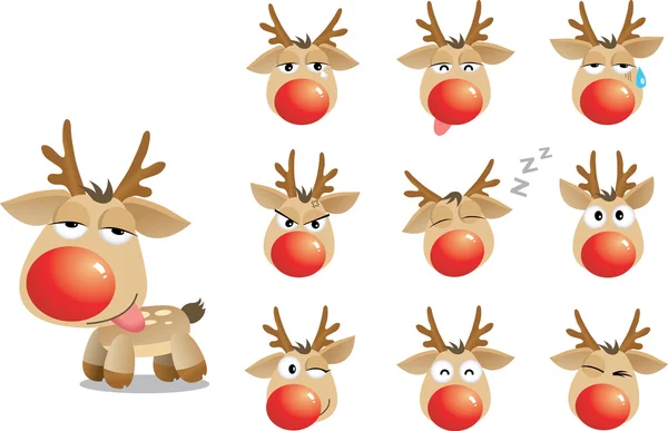 stock vector Cartoon xmas elk