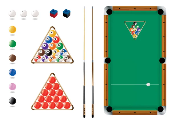 Snooker, Piscine, icônes du sport — Image vectorielle