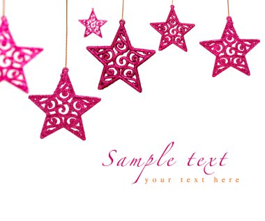 Pink stars on white clipart