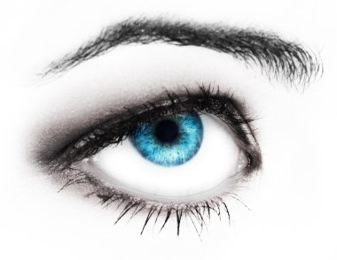 Woman blues eye