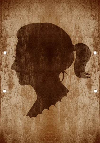 Drawing of a woman face — Stok fotoğraf