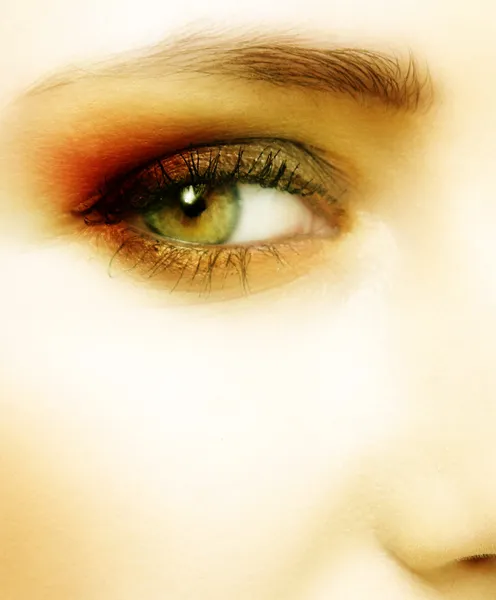 Bir kadının gözü yeşil — Stok fotoğraf
