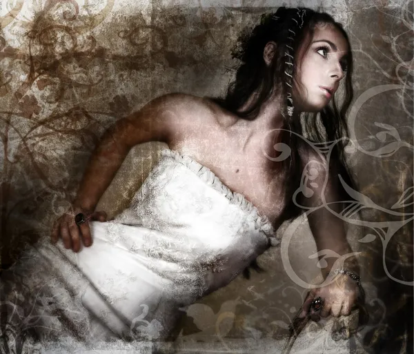 Гранж-невеста . — стоковое фото