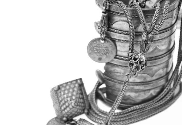 Antico braccialetto turco e collana . — Foto Stock