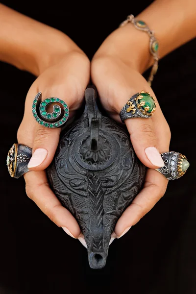 Bijoux turcs anciens fabriqués à la main — Photo