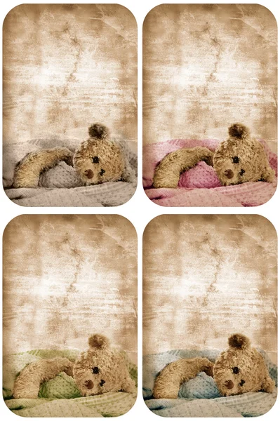 Карточка плюшевого медведя . — стоковое фото