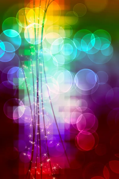 Helle Lichter Bokeh-Effekt mit Lichtern und Farbblöcken — Stockfoto