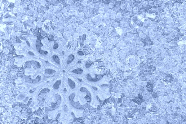 Snowflake σε μπλε χάντρες — Φωτογραφία Αρχείου