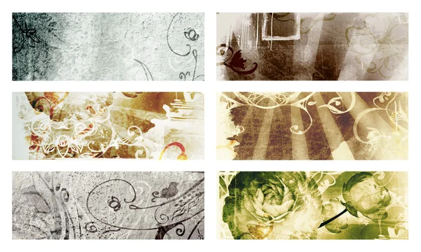 Grunge 页与纹理和设计 — 图库照片