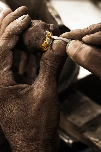 골드와 다이아몬드 반지. — 스톡 사진
