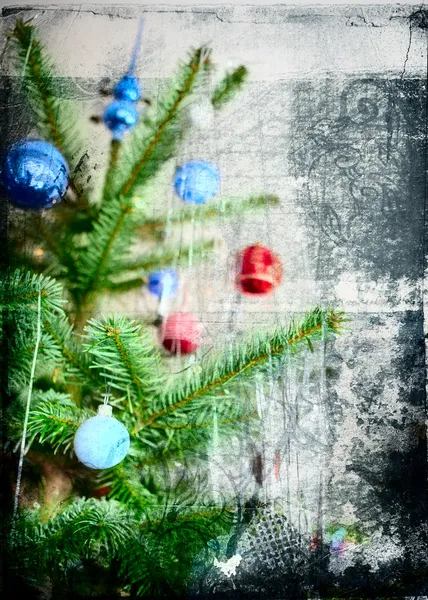 Grunge-Weihnachtsbaum — Stockfoto