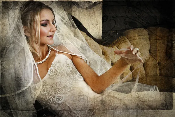 Grunge bride. — Stock Photo, Image