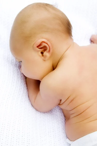 Baby boy on blanket. — Stock Photo, Image