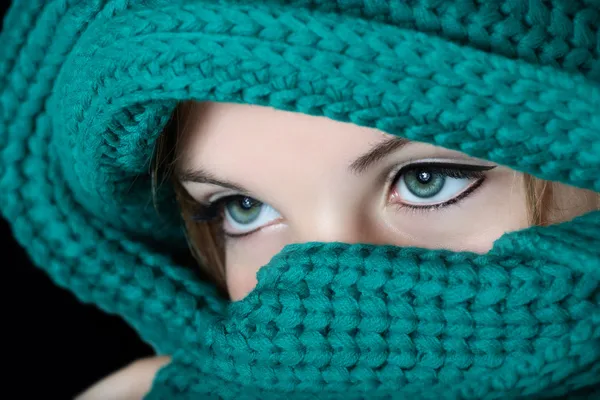 Maquillaje en los ojos en la moda tradicional de Oriente Medio —  Fotos de Stock