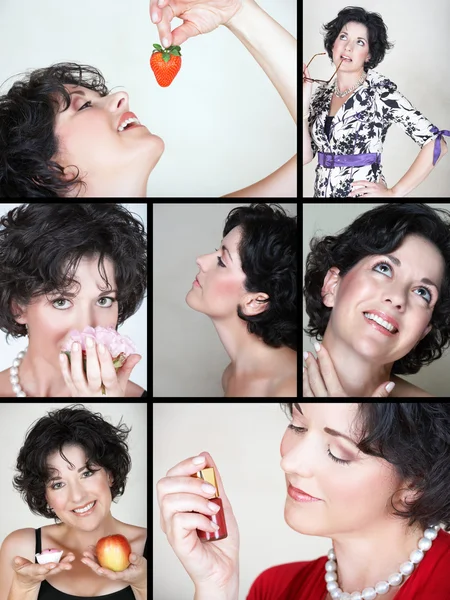 Stile di vita collage donna  . — Foto Stock