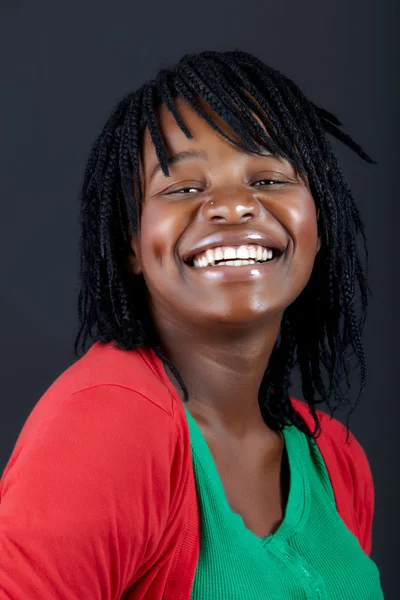 Smiling African woman — Stock Photo, Image