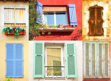 Traditional French windows clipart