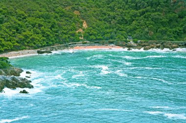 Ocean coast view in Knysna clipart