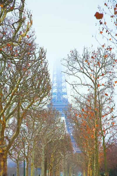 Télen az Eiffel-torony — Stock Fotó
