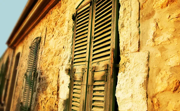 Grungy french window — Stock Photo, Image