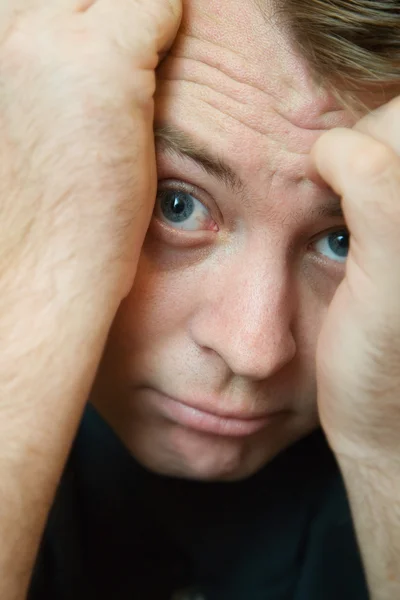 stock image Shy young man