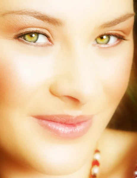 Frau mit grünen Augen — Stockfoto